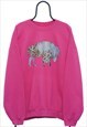 Vintage Graphic Pink Sweatshirt Mens