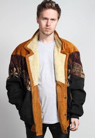 VINTAGE OVERSIZED AZTEC SHERPA JACKET