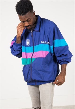 VINTAGE 80S USA ADIDAS SHELL SPORT JACKET / S1194