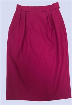 Pink Fuschia Skirt Womens UK10 Pencil Midi Length 
