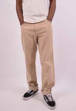 CALVIN KLEIN MENS VINTAGE JEANS W34 L33 BEIGE 90S