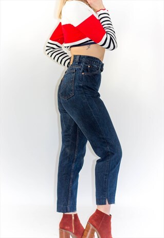 VINTAGE 80'S DARK BLUE MOM JEANS