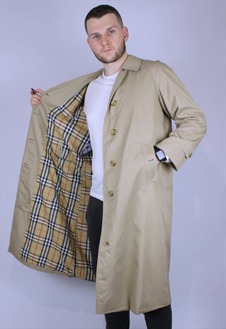 90S VINTAGE BURBERRY TRENCH BEIGE COAT ELEGANT JACKET