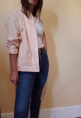 VINTAGE 80S LIGHT PINK LIGHTWEIGHT JACKET