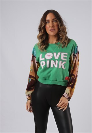 CROPPED SWEATSHIRT SHELL OVERSIZED TOP BICH UK 4 - 6 (HKET)