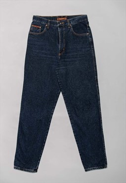 Wrangler dark blue high waisted mum jeans