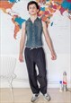 90'S VINTAGE SKATER FIT CLASSIC TROUSERS IN DARK BLUE