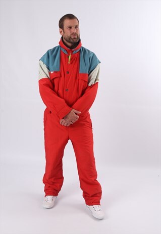 VINTAGE ELHO FULL SKI SUIT SNOW M/L 42" TALL (E1O)