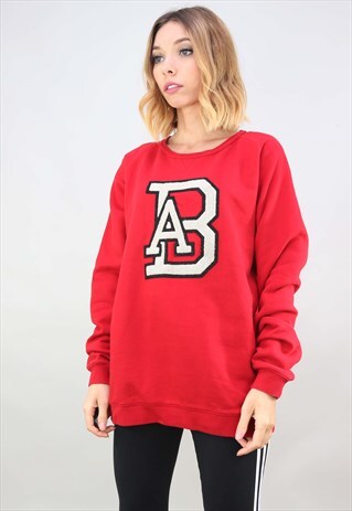 VINTAGE RETRO OVERSIZED RED SWEATSHIRT