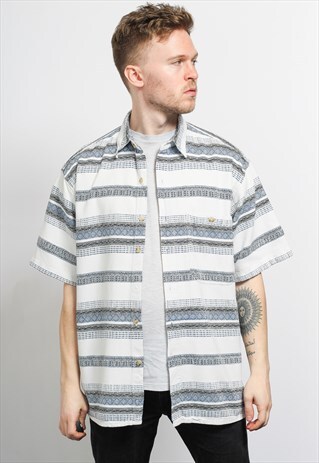 VINTAGE AZTEC PATTERNED SHIRT