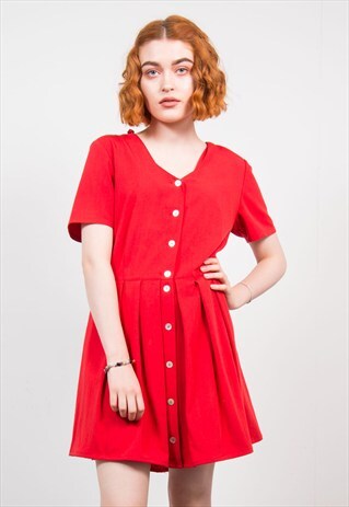 VINTAGE 90'S RED CUTE MINI DRESS