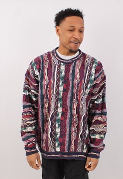 Vintage Men's Cotton Traders Coogi Style Crew Neck Sweater