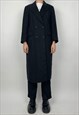 Burberry Vintage Coat 90s Trench Wool Mac Double Breasted  