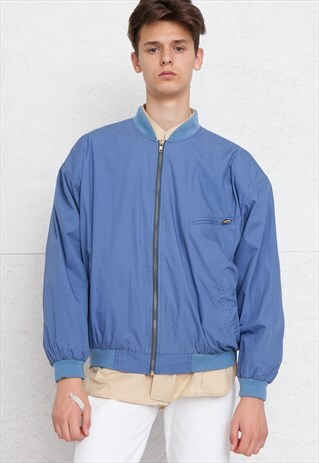 VINTAGE BLUE BOMBER JACKET