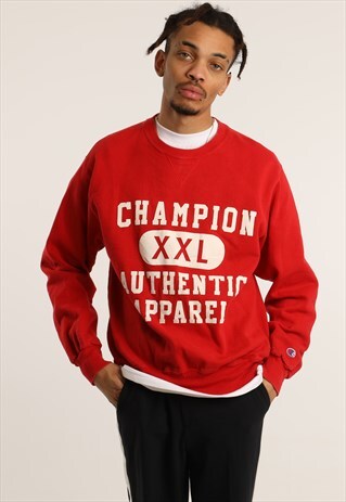 VINTAGE CHAMPION PRINT SPELL OUT SWEATSHIRT