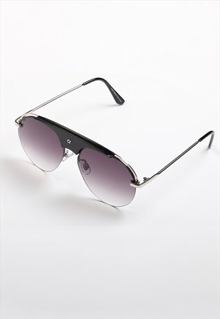Aviator star sunglasses - Black/Silver