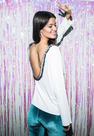 GREY OPENBACK SHIRT