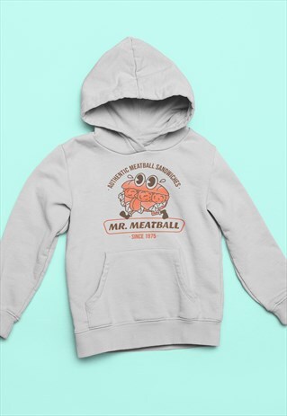 MEATBALL SANDWICH SUBWAY ITALY GREY HOODIE RETRO