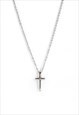 CROSS PENDANT ON FINE NECK CHAIN - STAINLESS STEEL NECKLACE