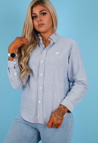 VINTAGE PATTERN SHIRT IN BLUE NS206