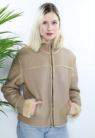VINTAGE SHEARLING JACKET CREAM