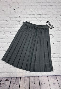 Vintage Grey Patterned Skirt