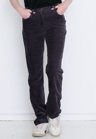 VINTAGE CORDUROY DARK PURPLE RETRO JEANS