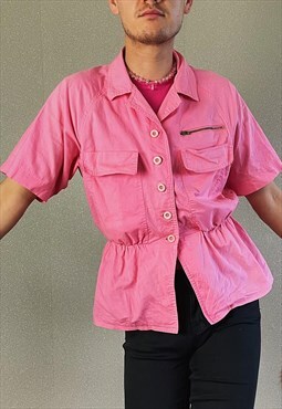 Vintage Y2K C&A Barbie Pink Cowgirl Shirt