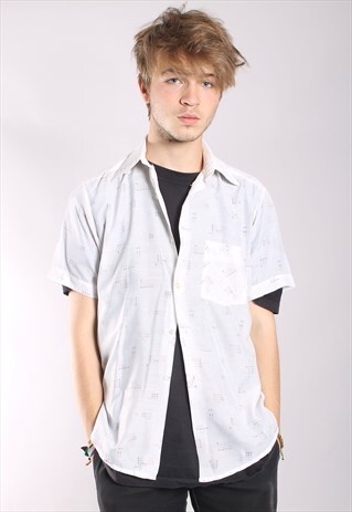 VINTAGE ABSTRACT CRAZY PATTERN SHIRT
