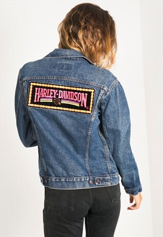 VINTAGE 80'S LEVI'S PATCHED DENIM JACKET / R609
