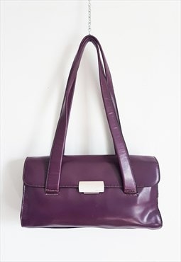 Vintage Y2K 90s Gerry Weber Purple Patent Shoulder Bag