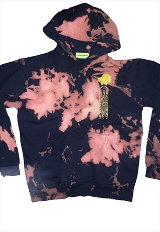 WOMENS TIE DYE NAVY HOODIE