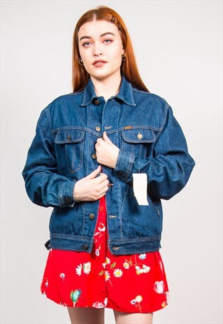 VINTAGE 90'S DARK BLUE DENIM JACKET