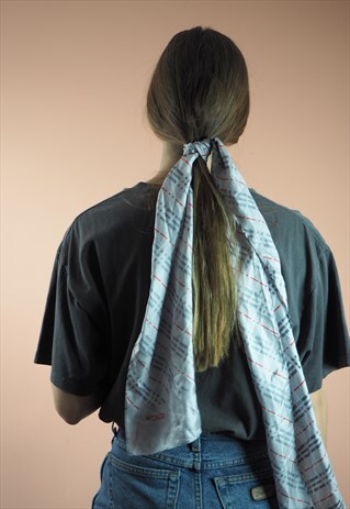 VINTAGE GREY CHECKED SCARF