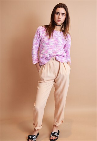90'S RETRO SMART CLASSY NEUTRAL MINIMALIST TROUSERS