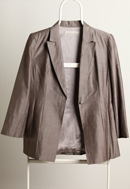 Vintage Anne Klein Jacket/Blazer Grey Size M