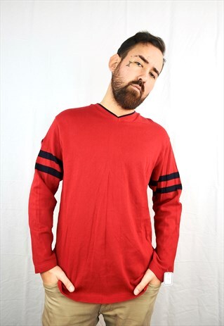 VINTAGE CHAPS POLO RL RED KNITTED JUMPER