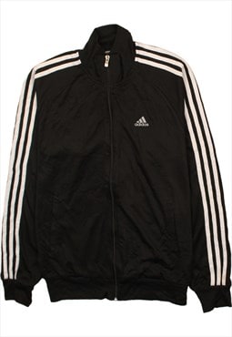 Vintage 90's Adidas Sweatshirt Full Zip Up Black Small