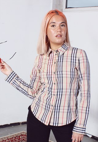 VINTAGE BURBERRY BEIGE NOVA CHECK SHIRT