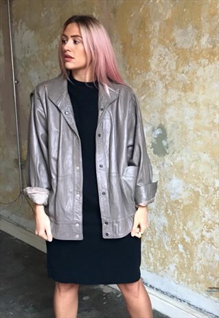 VINTAGE GREY SLOUCH JACKET