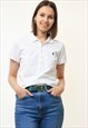 RALPH LAUREN WHITE CLASSIC SHORT SLEEVE POLO TSHIRT M 4739