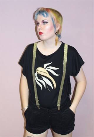VINTAGE BLACK GRUNGE / PUNK 90'S DENIM SHORTS