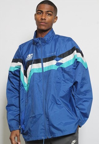 VINTAGE ADIDAS LOGO TRACK JACKET BLUE