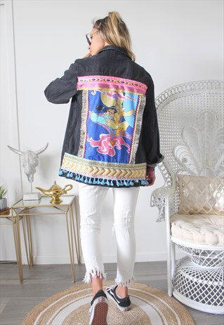 VINTAGE JEANS JACKET ALADIN EMBROIDERY