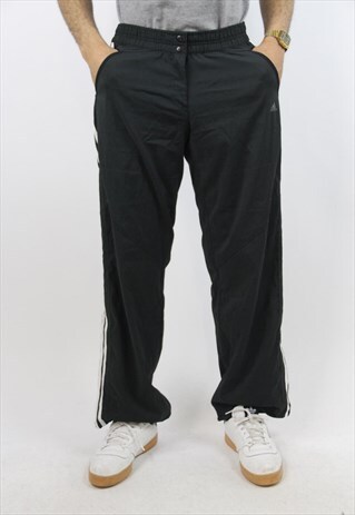 VINTAGE ADIDAS BLACK TRACKSUIT BOTTOMS