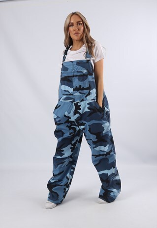 VINTAGE CAMO CAMOUFLAGE DUNGAREES PLUS SIZE 20 3XL (9AG)