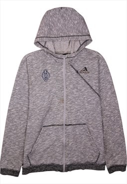 Vintage 90's Adidas Hoodie Full Zip Up Grey XLarge (missing