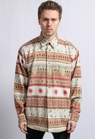 VINTAGE OVERSIZED AZTEC NAVAJO SHIRT