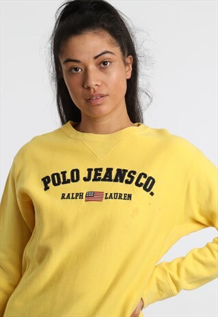 90S POLO JEANS RALPH LAUREN EMBROIDERED SPELLOUT SWEATSHIRT