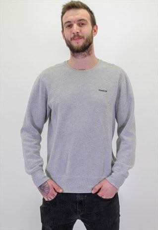 VINTAGE REEBOK SWEATER IN LARGE GREY